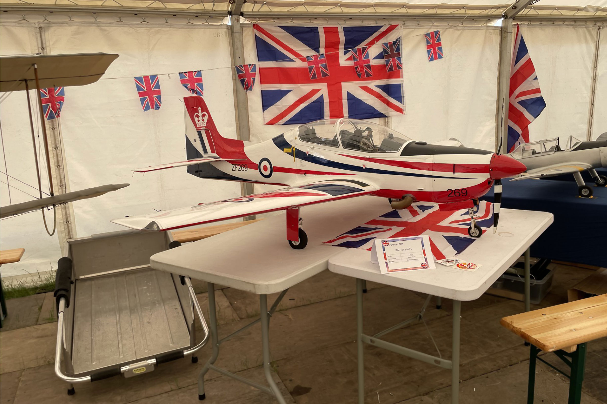 F4H RAF Tucano T1 at 23% scale by Nigel Nixon UK placed 7th Bryan Lea photo World Scale Championships Buckminster 2026.