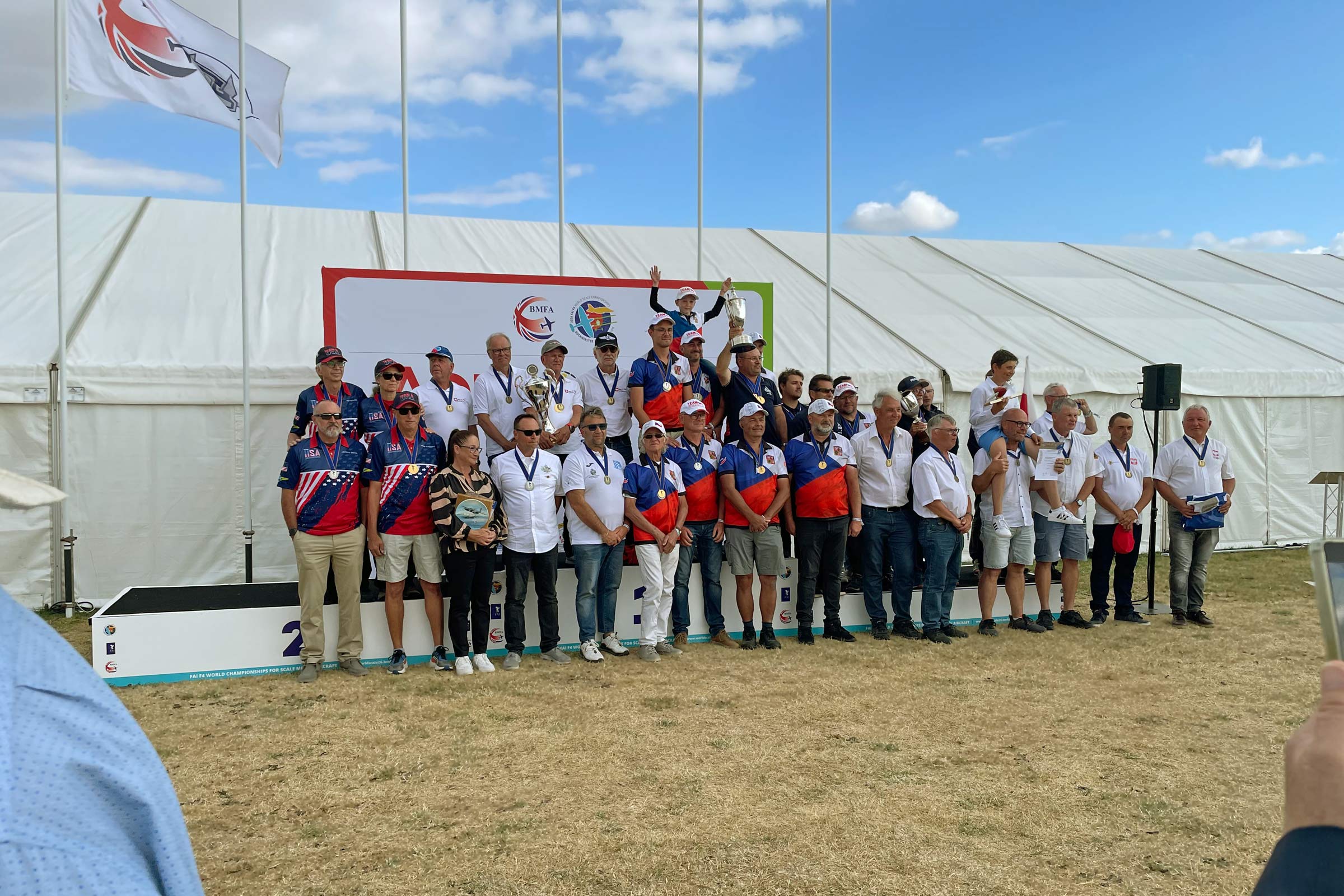Bryan Lea photo F4B (Control Line) Teams  1st Czechia  2nd USA  3rd Poland World Scale Championships Buckminster 2026.